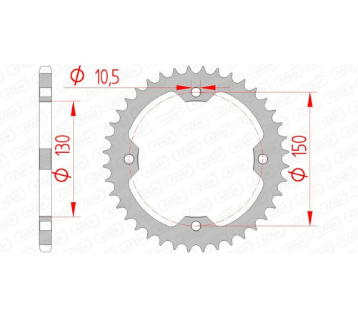 Couronne AFAM acier standard 92328 - 520 - 1074781001