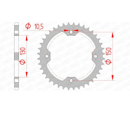 Couronne AFAM acier standard 92328 - 520