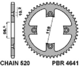 Couronne PBR acier C45 standard 4641 - 520 - 1075376001