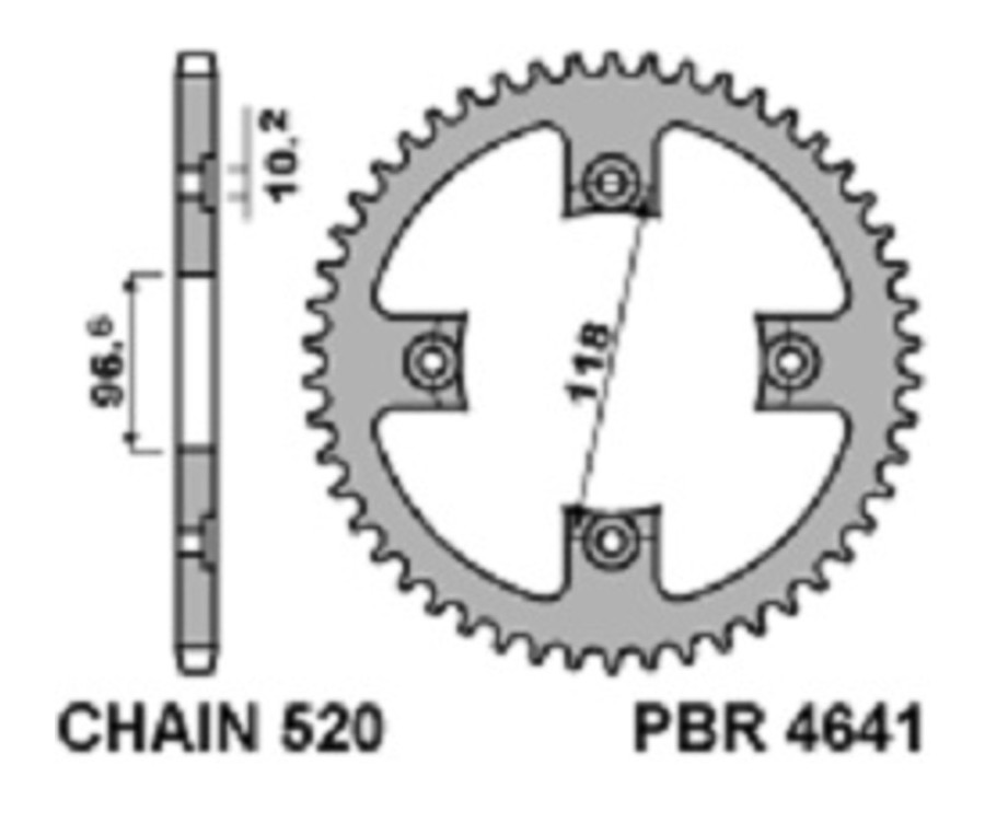 Couronne PBR acier C45 standard 4641 - 520