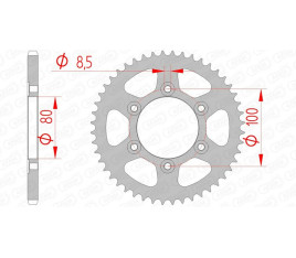 Couronne AFAM acier standard 80105 - 420 - 1074749001