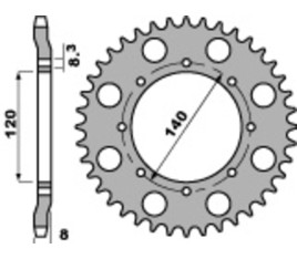 Couronne PBR acier C45 standard 506 - 520