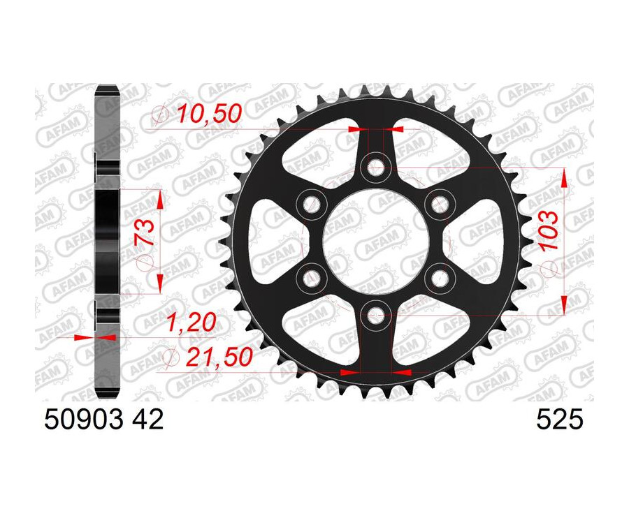 Couronne AFAM acier standard 50903 - 525