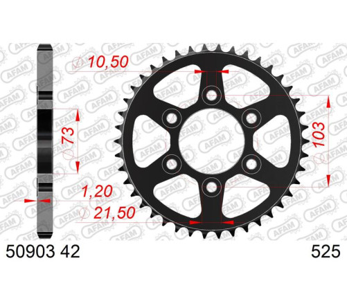 Couronne AFAM acier standard 50903 - 525 - 1124286001