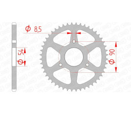 Couronne AFAM acier standard 146100 - 420 - 1074527001