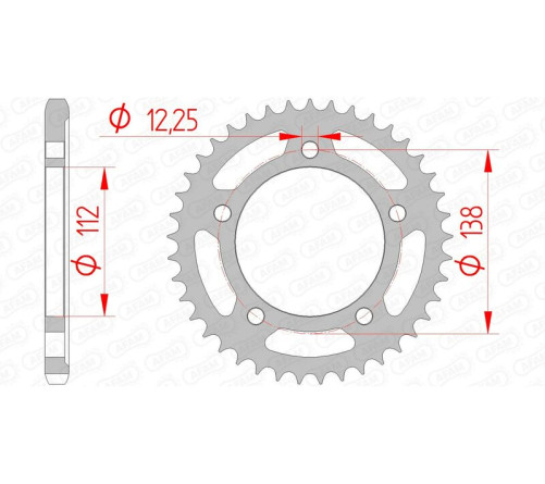 Couronne AFAM acier standard 10517 - 525 - 1074364001