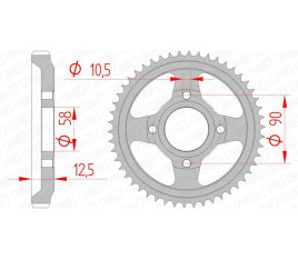 Couronne AFAM acier standard 10216 - 428 - 1074333001