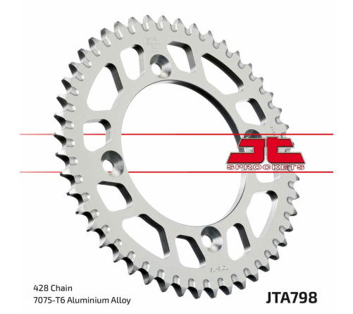 Couronne JT SPROCKETS aluminium ultra-light anti-boue 798 - 428 - 1096574001