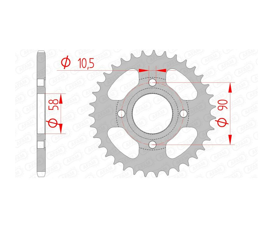 Couronne AFAM acier standard 10214 - 520