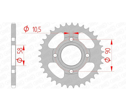 Couronne AFAM acier standard 10214 - 520 - 1074331001