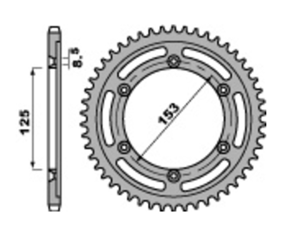 Couronne PBR acier C45 standard 4547 - 428