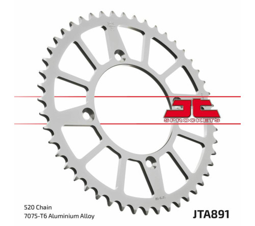 Couronne JT SPROCKETS aluminium ultra-light 891 - 520 - 1096581002