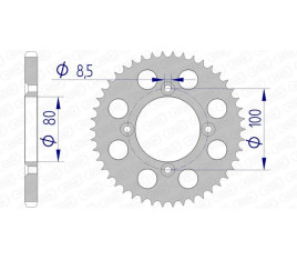 Couronne AFAM aluminium Ultra-Light 11110 - 428 - 1074385001