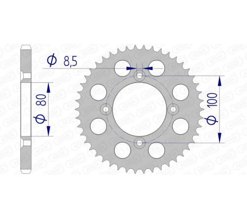 Couronne AFAM aluminium Ultra-Light 11110 - 428 - 1074385001