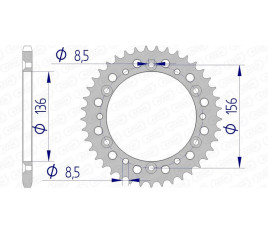 Couronne AFAM aluminium 15303 - 520 - 1074540001