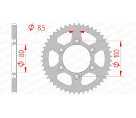 Couronne AFAM acier standard 80103 - 420 - 1074747001