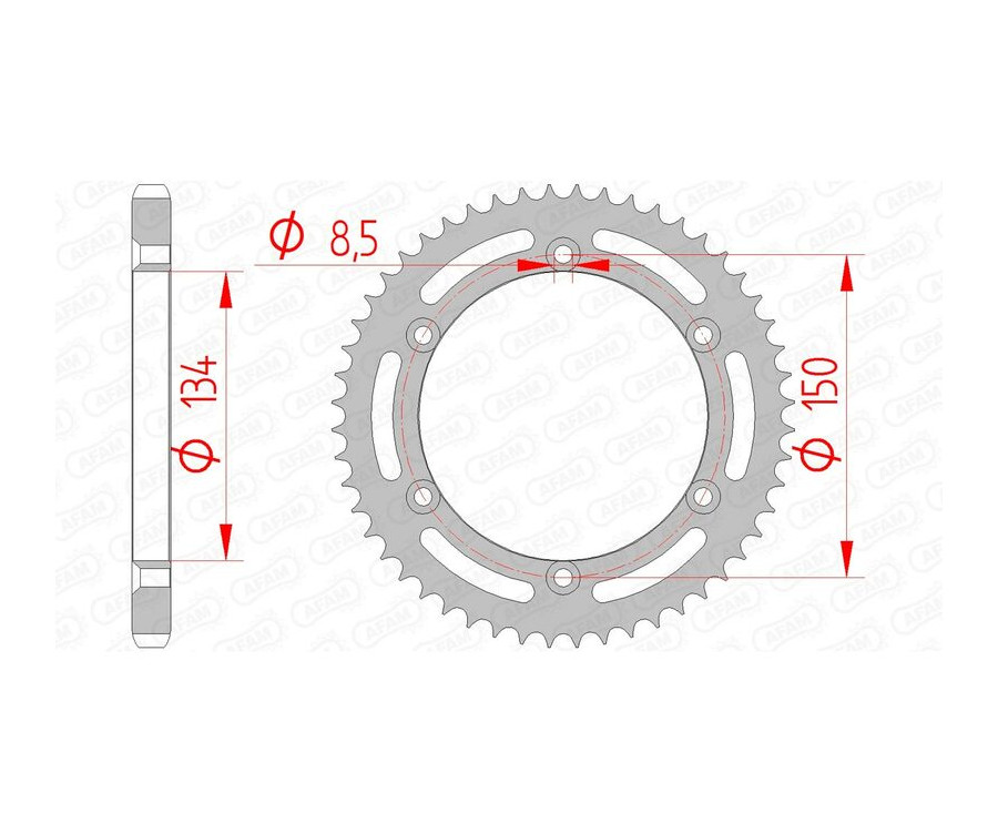 Couronne AFAM acier standard 16207 - 428