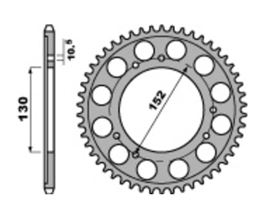 Couronne PBR acier C45 standard 713 - 530