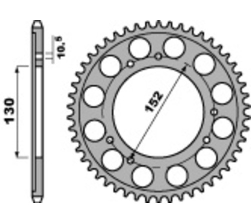 Couronne PBR acier C45 standard 713 - 530 - 1075423001