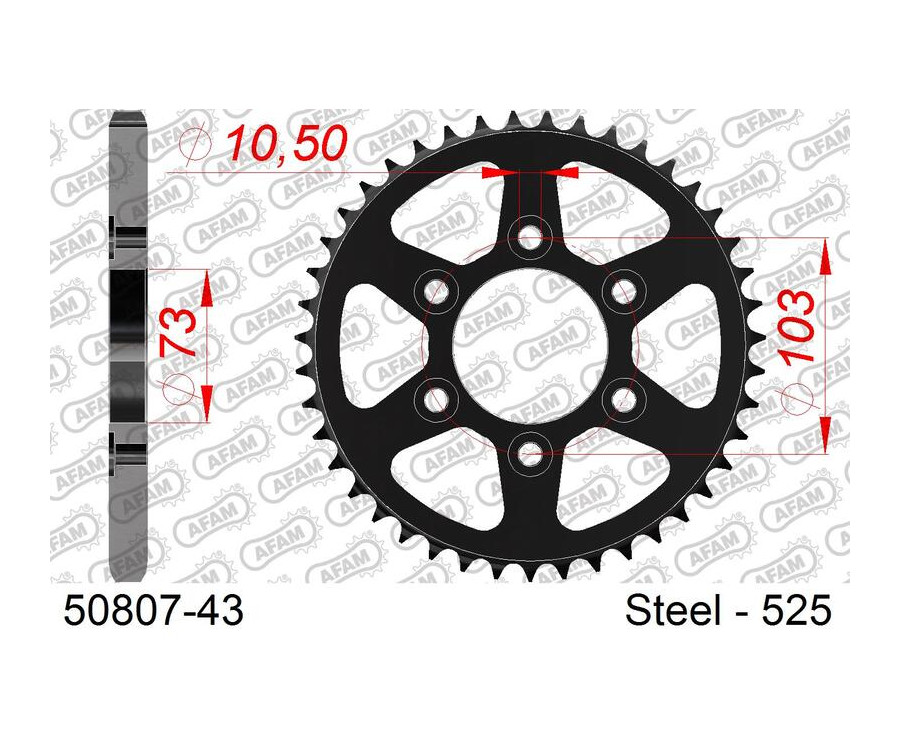 Couronne AFAM acier standard 50807 - 525