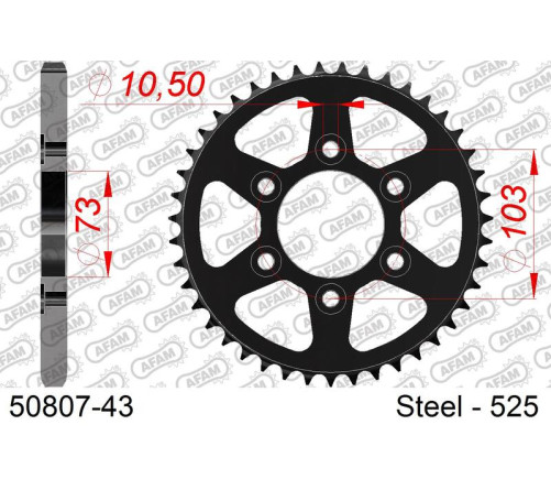 Couronne AFAM acier standard 50807 - 525