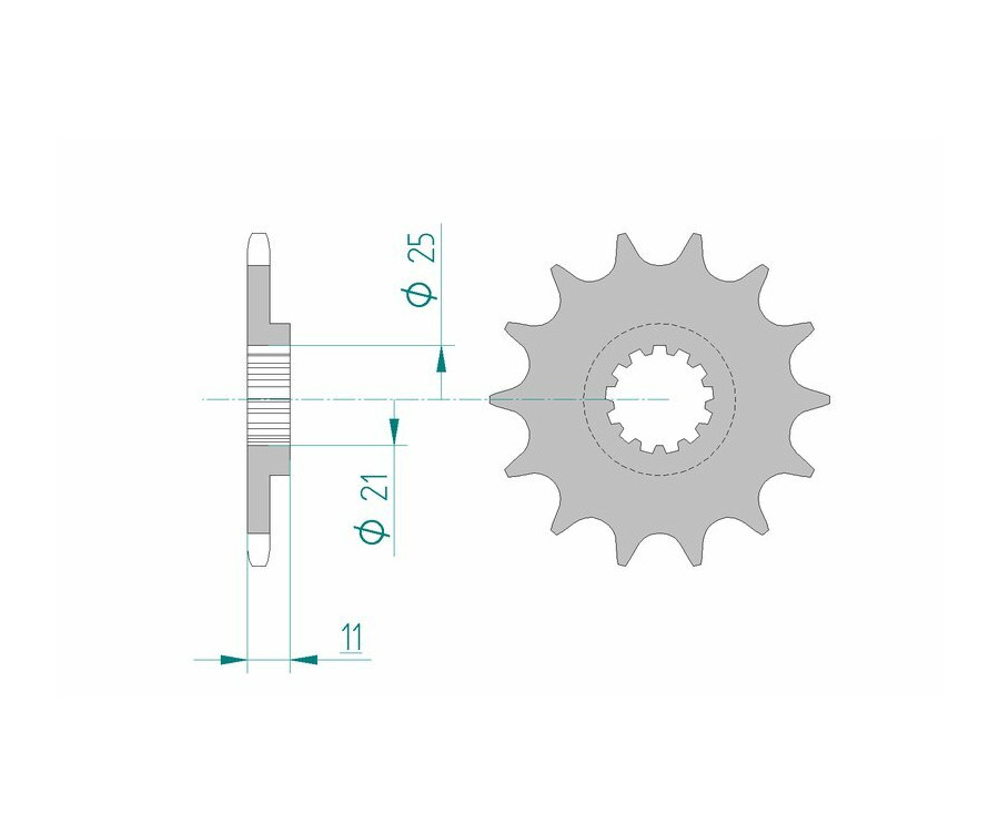 Pignon AFAM acier standard 70600 - 520