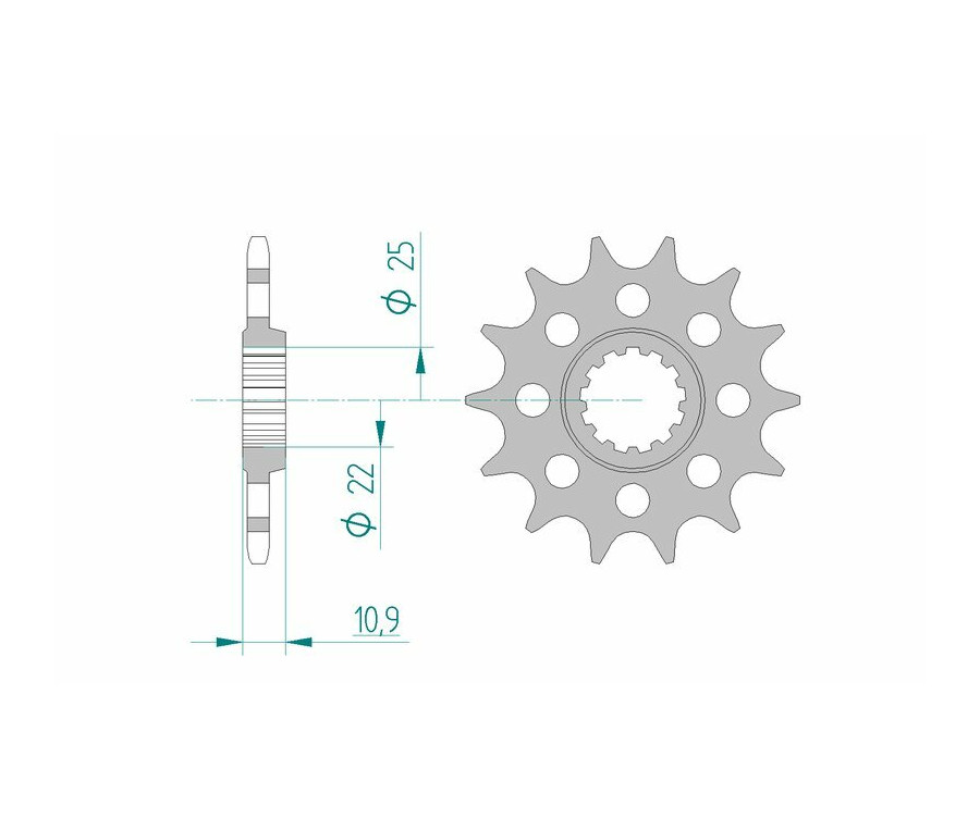 Pignon AFAM acier standard 21603 - 520