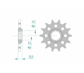 Pignon AFAM acier standard 21603 - 520