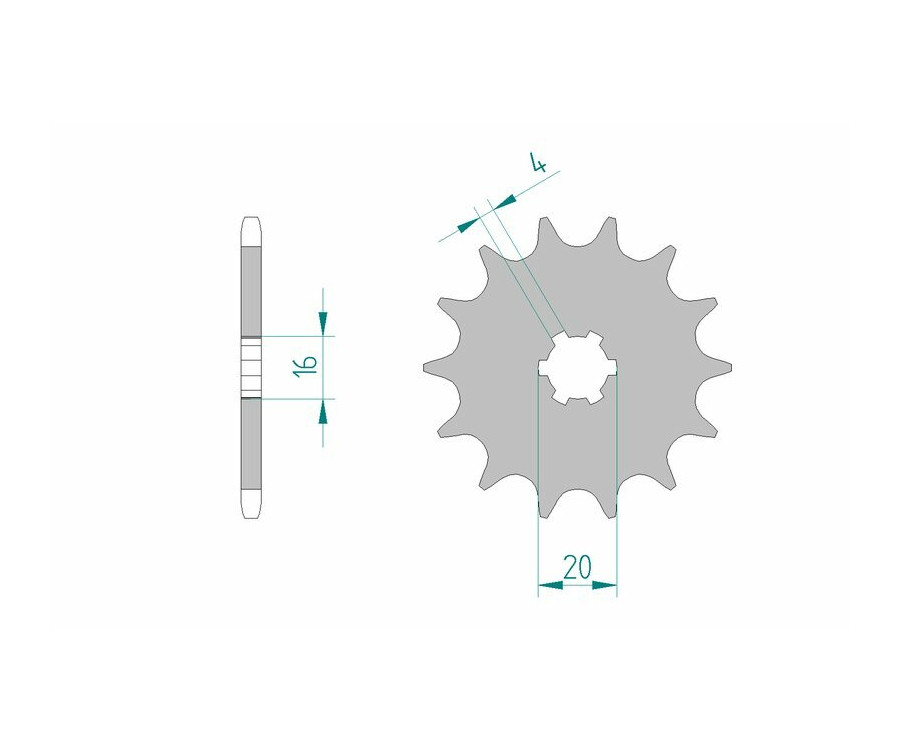 Pignon AFAM acier standard 30200 - 520