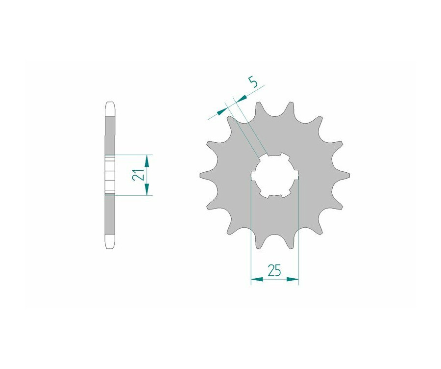 Pignon AFAM acier anti-boue 30300 - 520