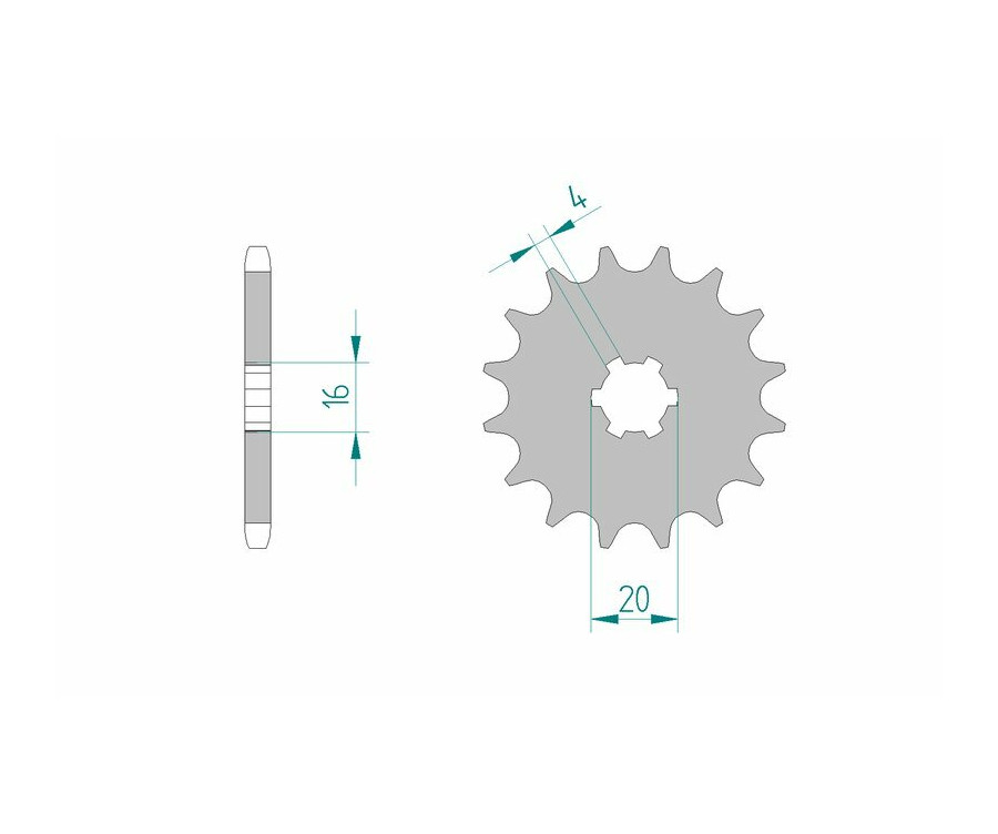 Pignon AFAM acier standard 28200 - 428