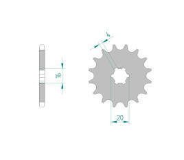 Pignon AFAM acier standard 28200 - 428