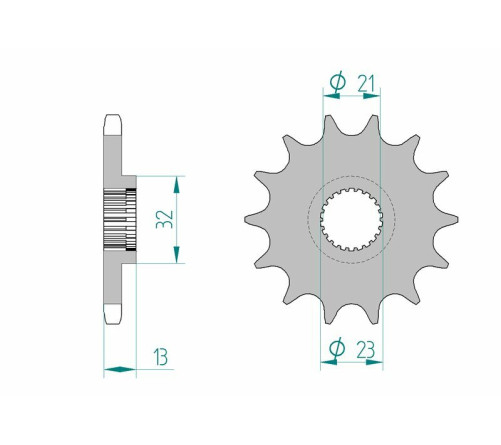 Pignon AFAM acier standard 21311 - 428