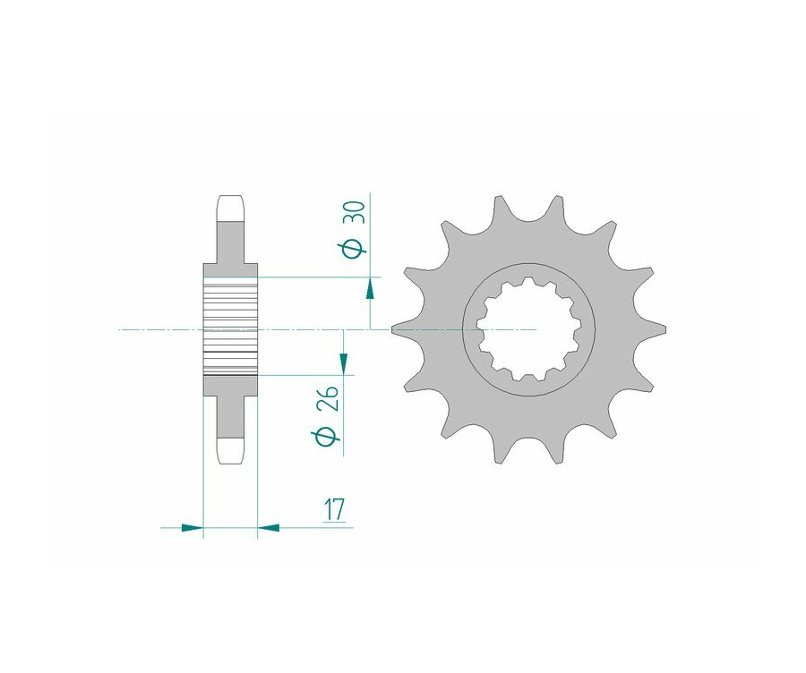 Pignon AFAM acier standard 20603 - 530