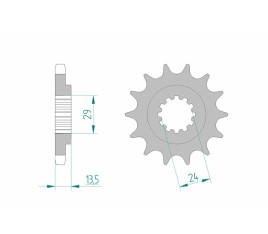 Pignon AFAM acier standard 24900 - 530