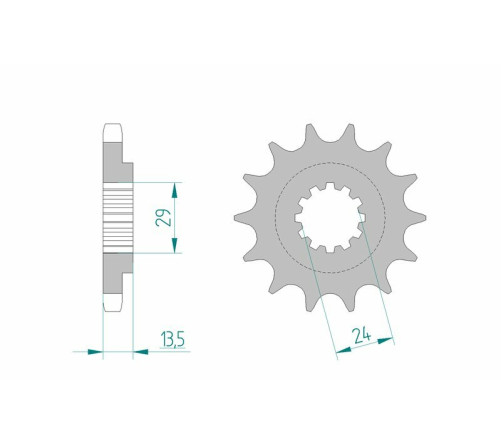 Pignon AFAM acier standard 24900 - 530