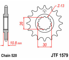 Pignon JT SPROCKETS acier standard 1579 - 520