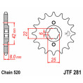 Pignon JT SPROCKETS acier standard 281 - 520