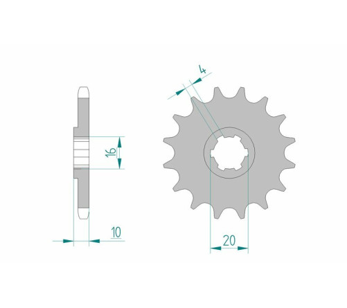 Pignon AFAM acier standard 22205 - 428