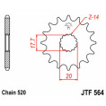 Pignon JT SPROCKETS acier standard 564 - 520