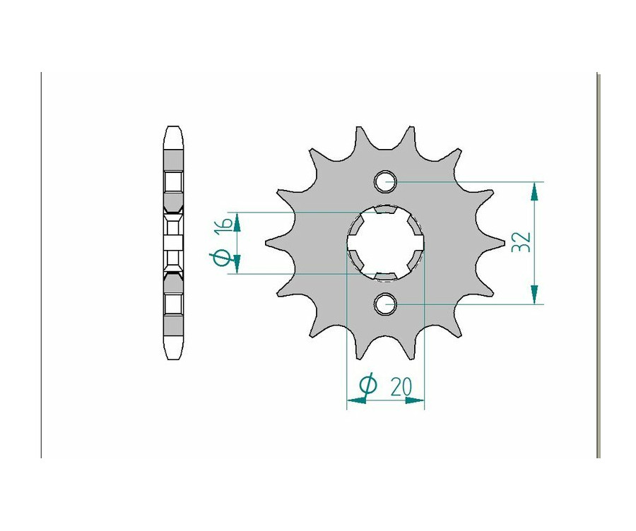 Pignon AFAM acier standard 21208 - 428