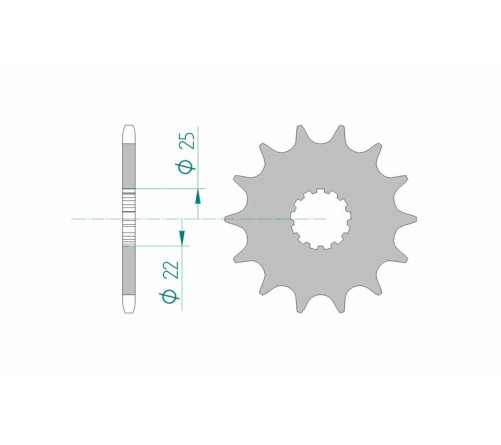 Pignon AFAM acier standard 27500 - 520