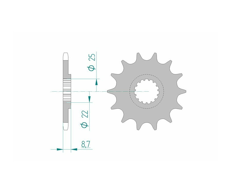 Pignon AFAM acier standard 73301 - 520