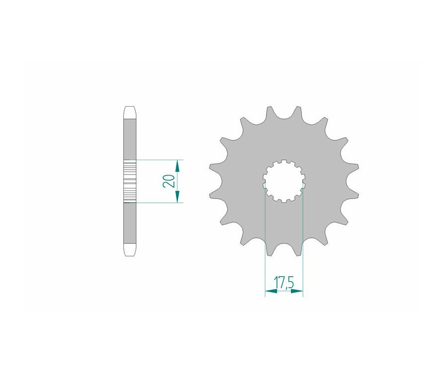 Pignon AFAM acier standard 21202 - 428