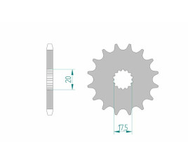 Pignon AFAM acier standard 21202 - 428