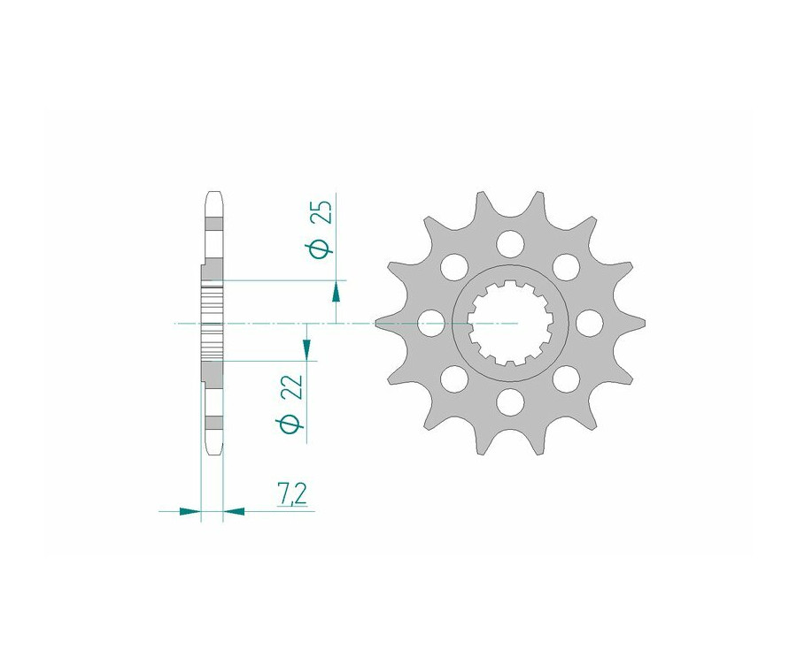 Pignon AFAM acier standard 28404 - 520