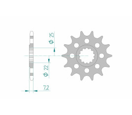 Pignon AFAM acier standard 28404 - 520