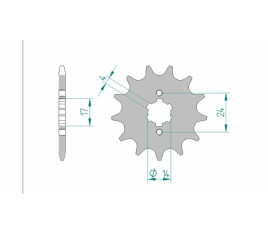 Pignon AFAM acier standard 49102 - 420