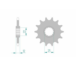 Pignon AFAM acier standard 94313 - 520