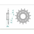 Pignon AFAM acier standard 166801 - 520